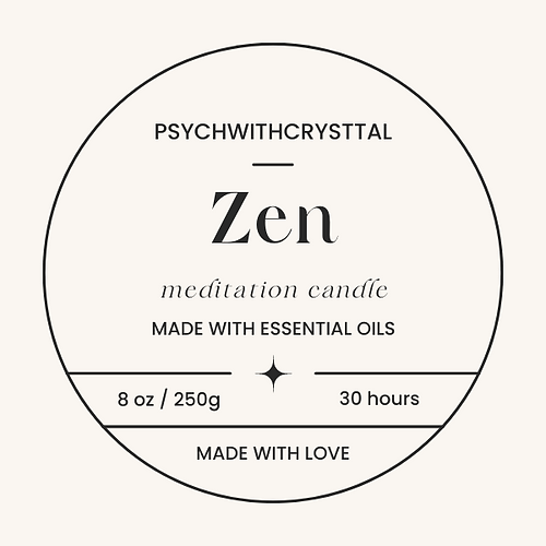 ZEN , Scented Meditation Candle - Image 2